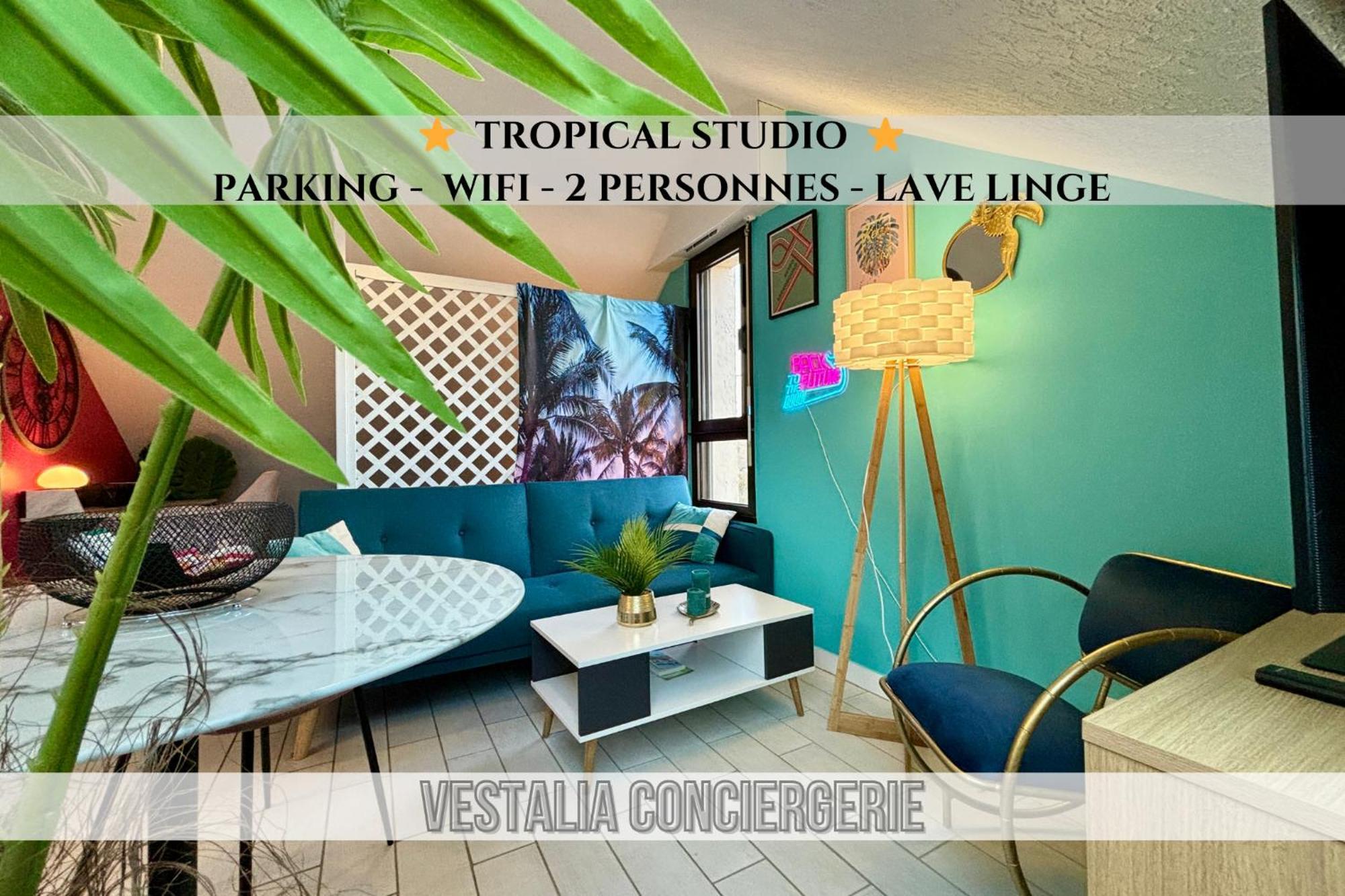 -Tropical Studio- Paisible Parking Wifi Lave-Linge Кемпер Экстерьер фото