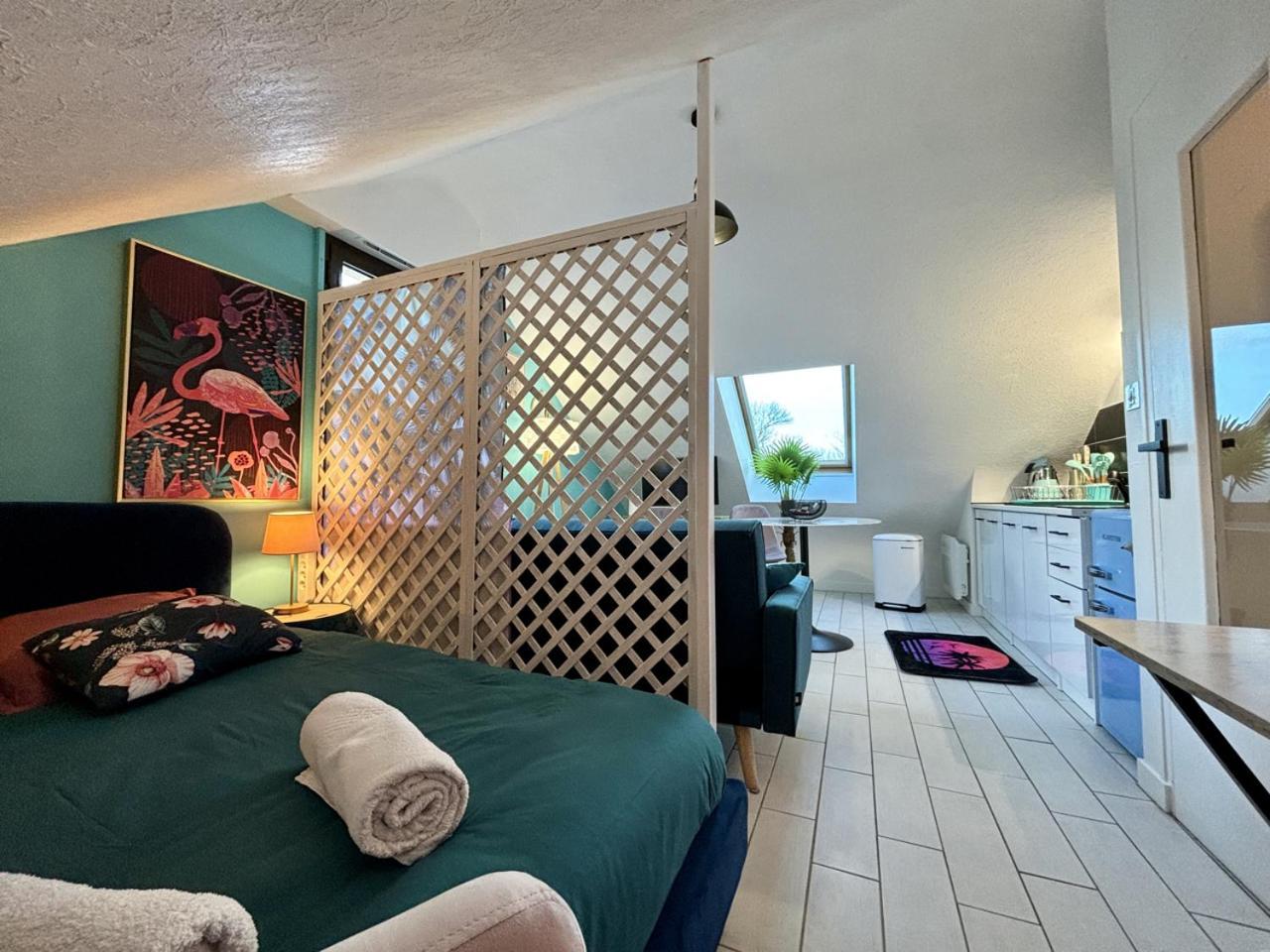 -Tropical Studio- Paisible Parking Wifi Lave-Linge Кемпер Экстерьер фото